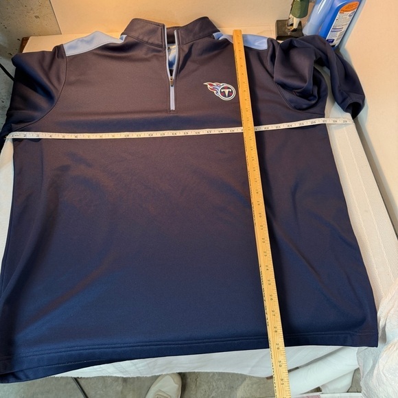 Tennessee Titans 1/4 zip Fleece pullover NFL Team Apparel Blue Sweatshirt 2XL - Picture 9 of 11